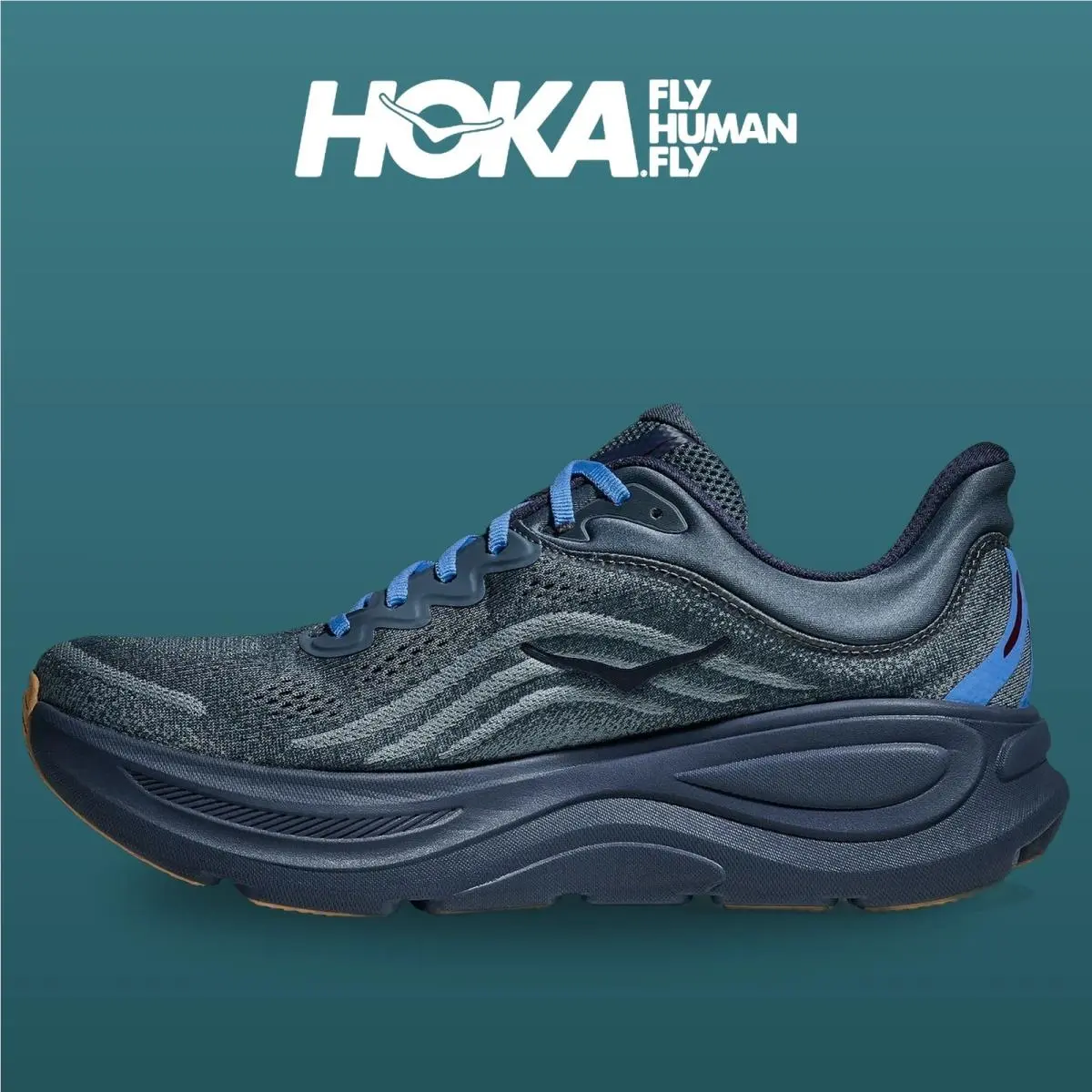 Hoka shoes - Bondi 9 - Bondi - 1162011-FDNV - Faded Navy/Slate Blue 2