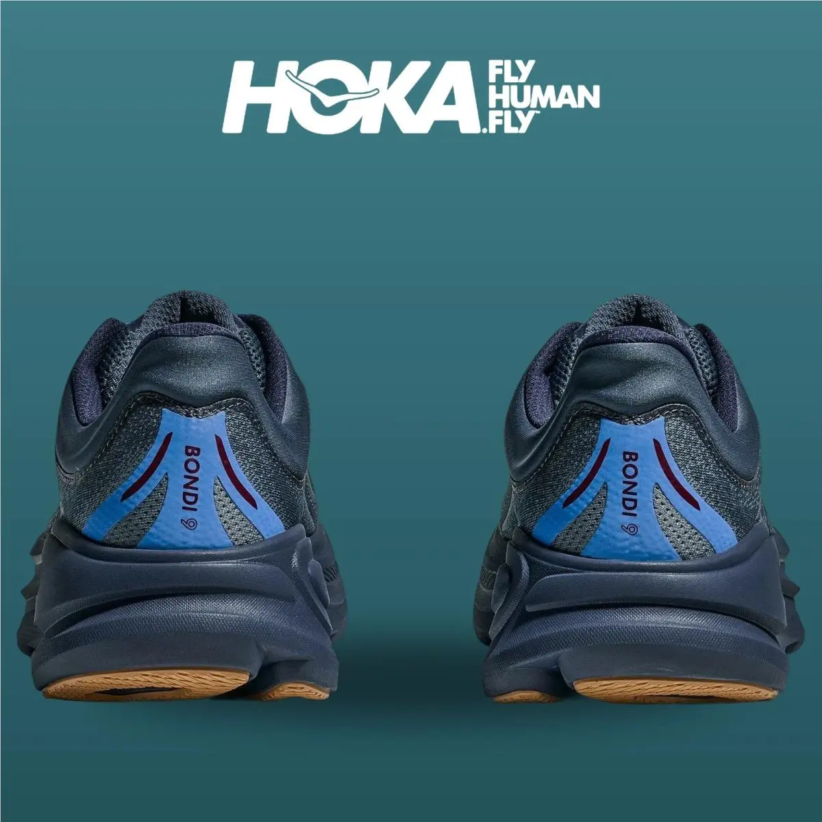 Hoka shoes - Bondi 9 - Bondi - 1162011-FDNV - Faded Navy/Slate Blue 3