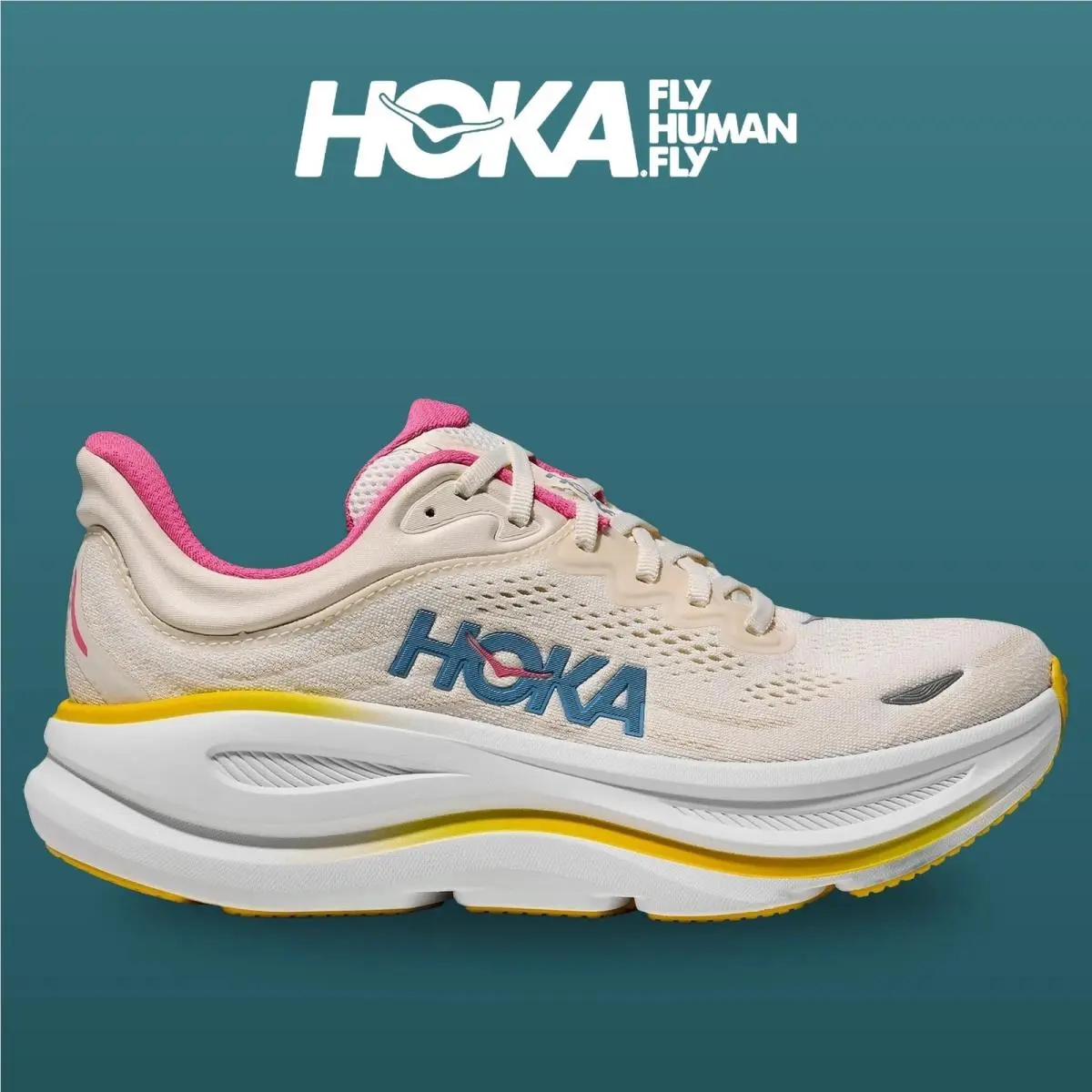 Hoka shoes - HOKA Bondi 9 Wide - Bondi Wide - 1162012-ALBST - Alabaster/Birch 8