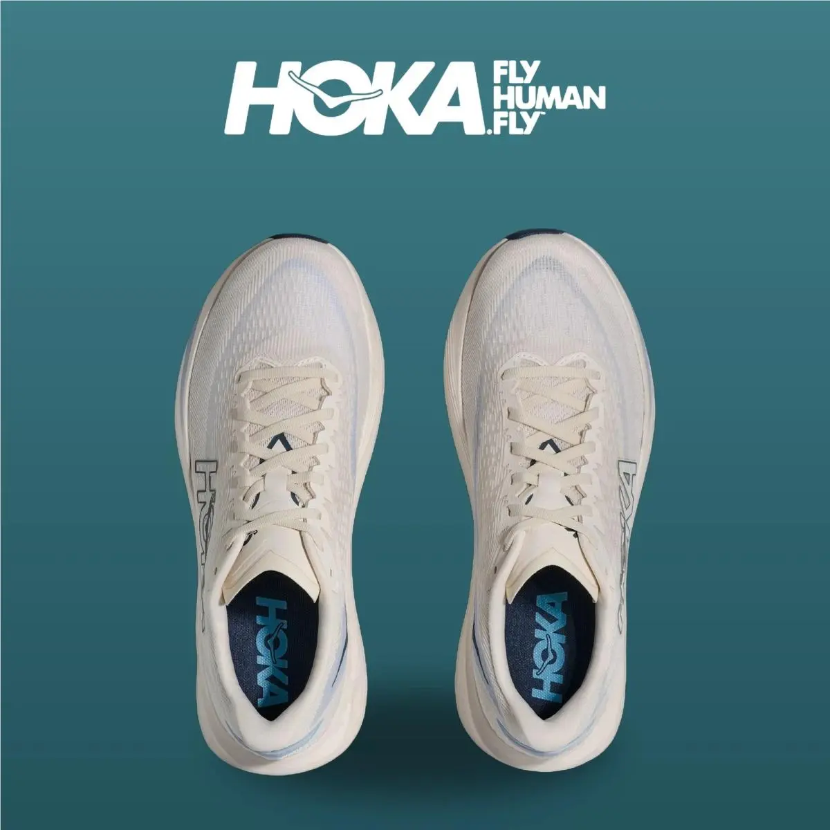 Hoka shoes - Mach 7 - Mach - 1171904-ASRN - Alabaster/Soaring Blue 0