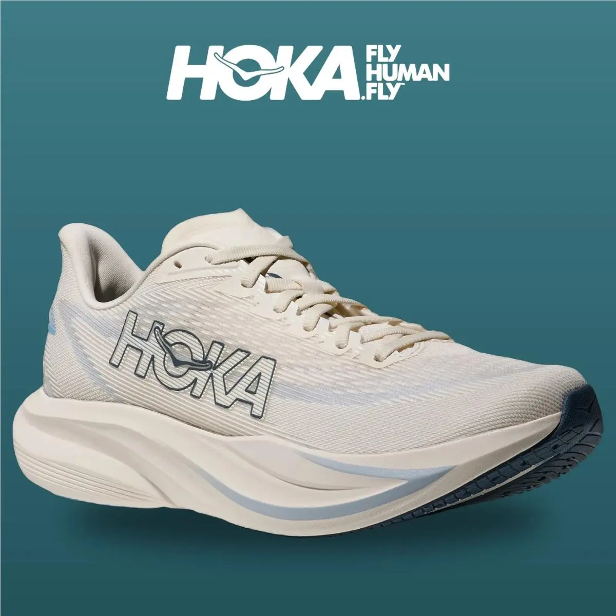 Hoka shoes - Mach 7 - Mach - 1171904-ASRN - Alabaster/Soaring Blue 4