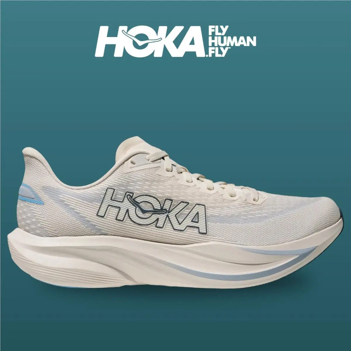 Hoka shoes - Mach 7 - Mach - 1171904-ASRN - Alabaster/Soaring Blue 8