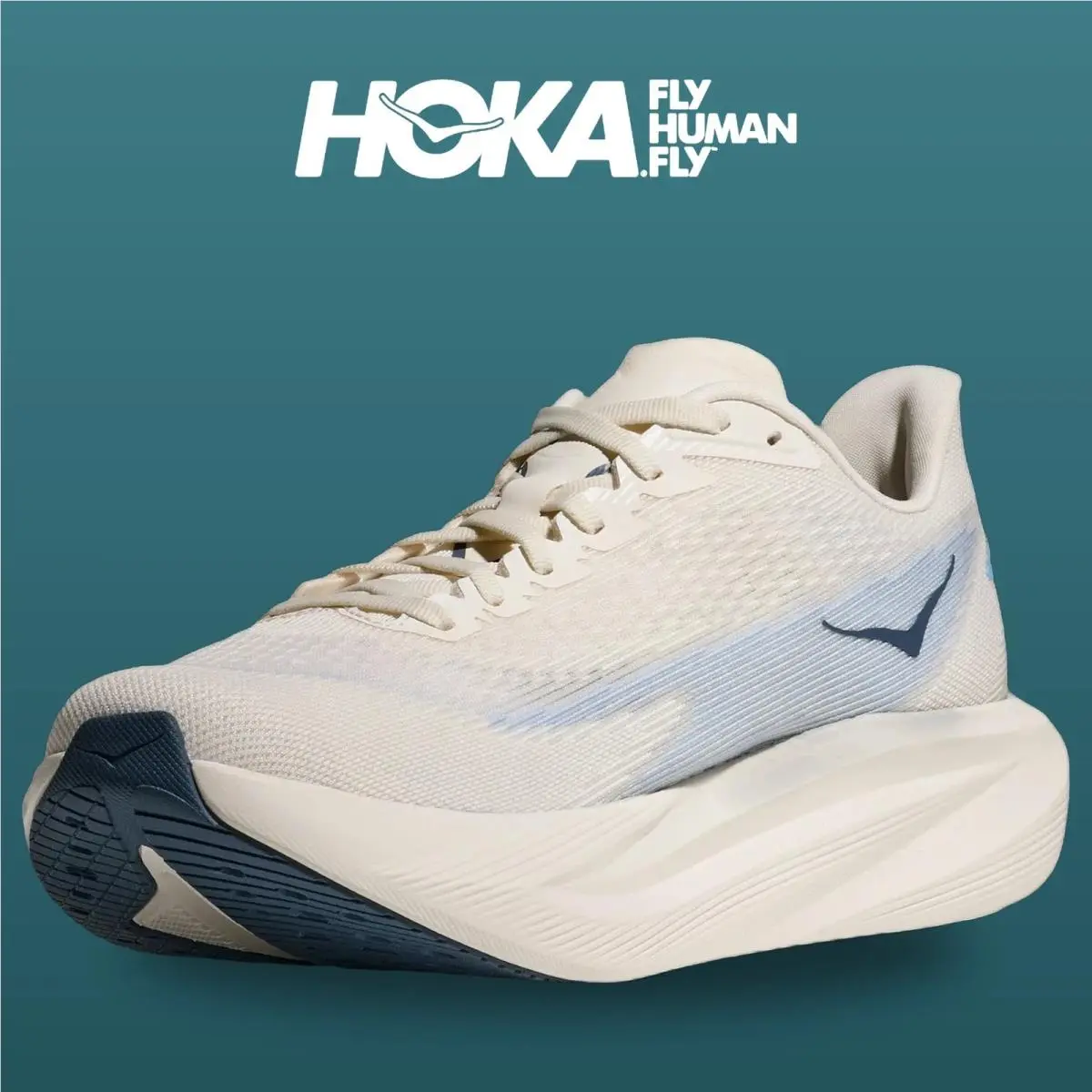 Hoka shoes - Mach 7 - Mach - 1171904-ASRN - Alabaster/Soaring Blue 14
