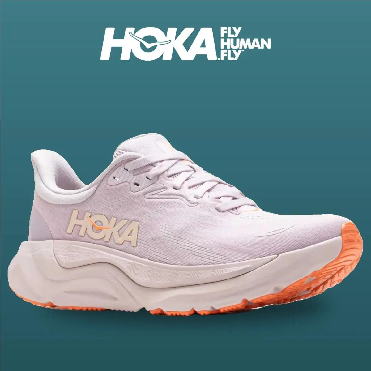 Hoka shoes - Arahi 8 - Arahi - 1168691-LLP - Lilac Cream/Neon Cantaloupe 11