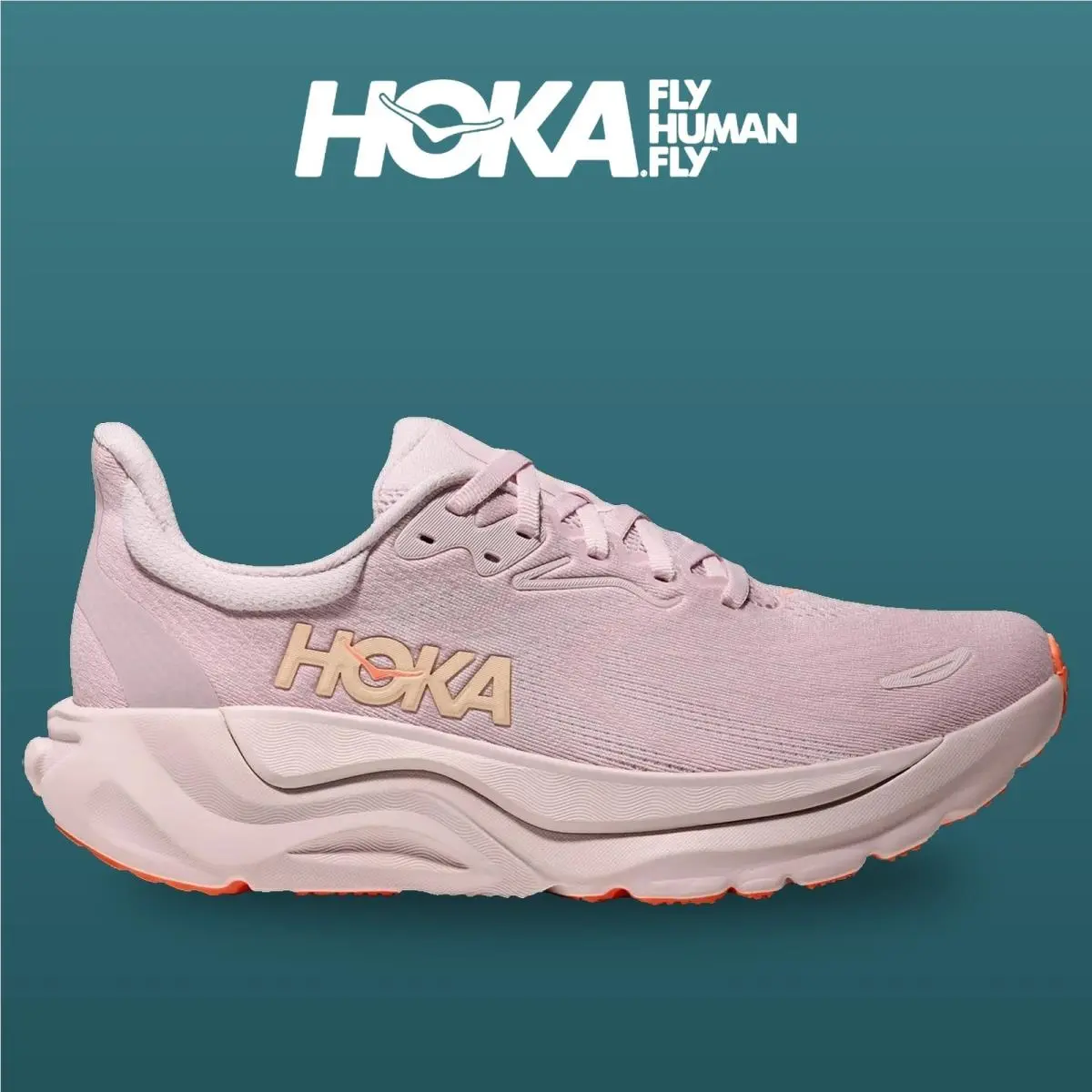 Hoka shoes - Arahi 8 - Arahi - 1168691-LLP - Lilac Cream/Neon Cantaloupe 6