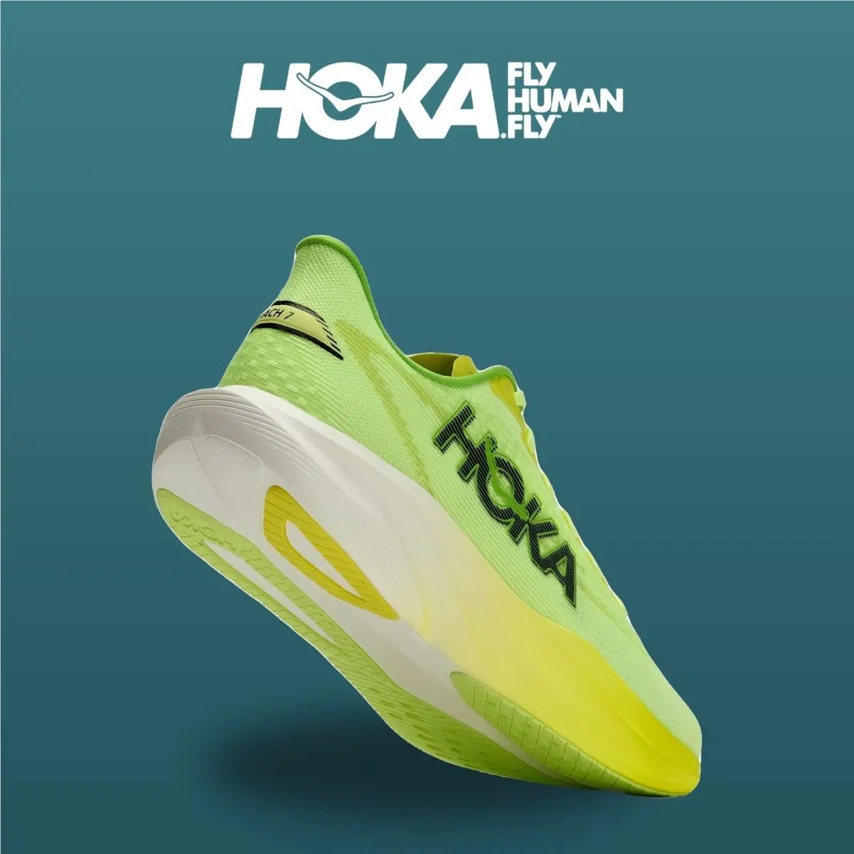 Hoka shoes - Mach 7 - Mach - 1171938-NZH - Neon Yuzu/Hoka Citrus 3