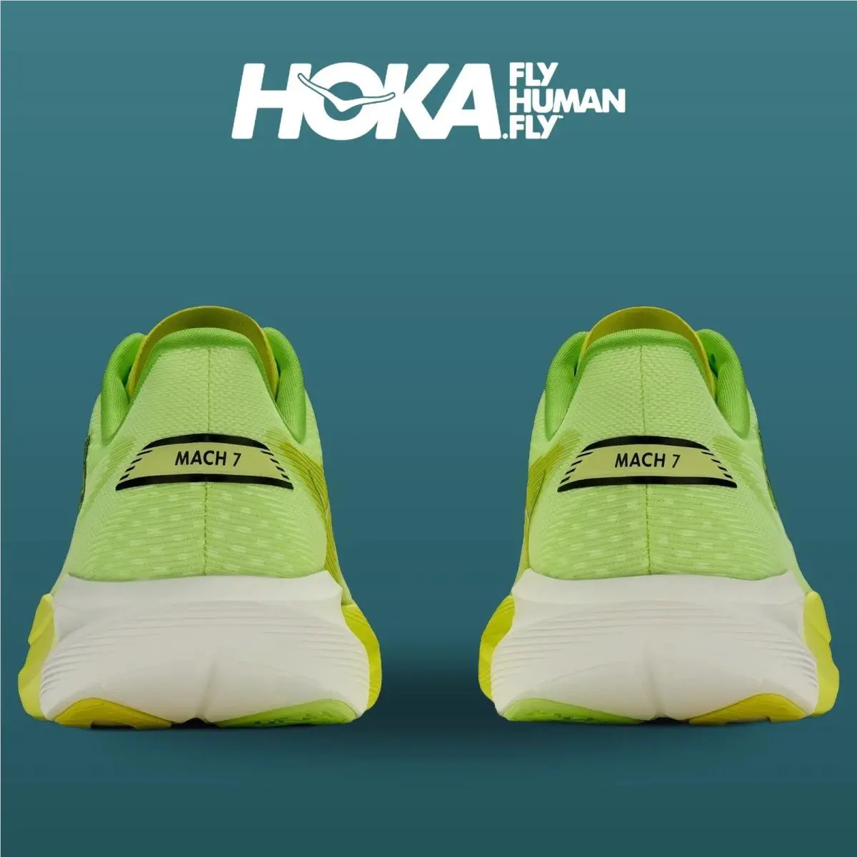 Hoka shoes - Mach 7 - Mach - 1171938-NZH - Neon Yuzu/Hoka Citrus 6