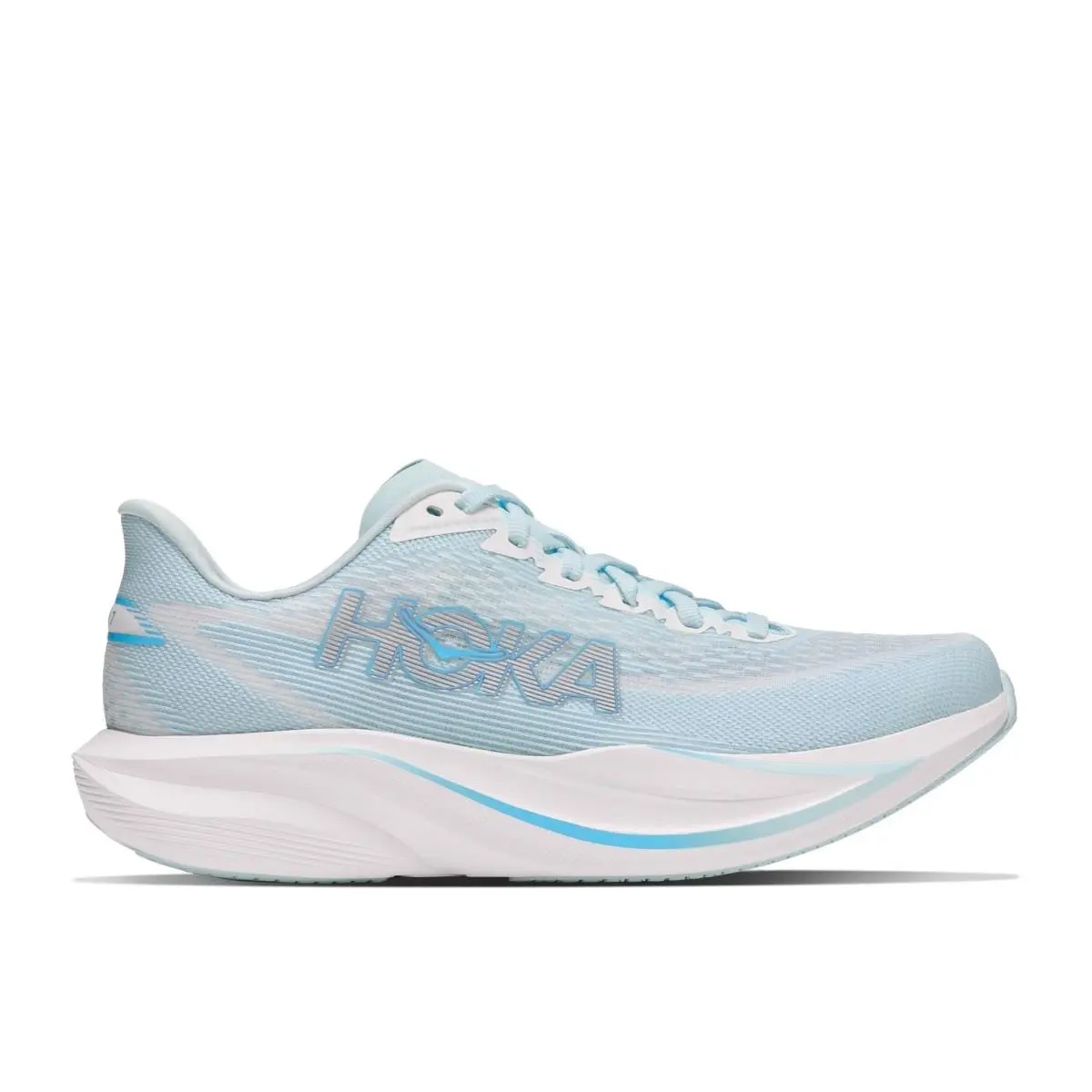 Hoka Mach 7 Running Shoes in Glimmering Blue/frost Women