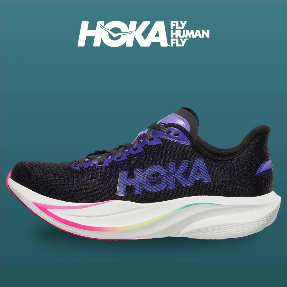 Hoka shoes - Mach 7 - Mach - 1171938-CKCS - Carbon Black/Cosmic Purple 5