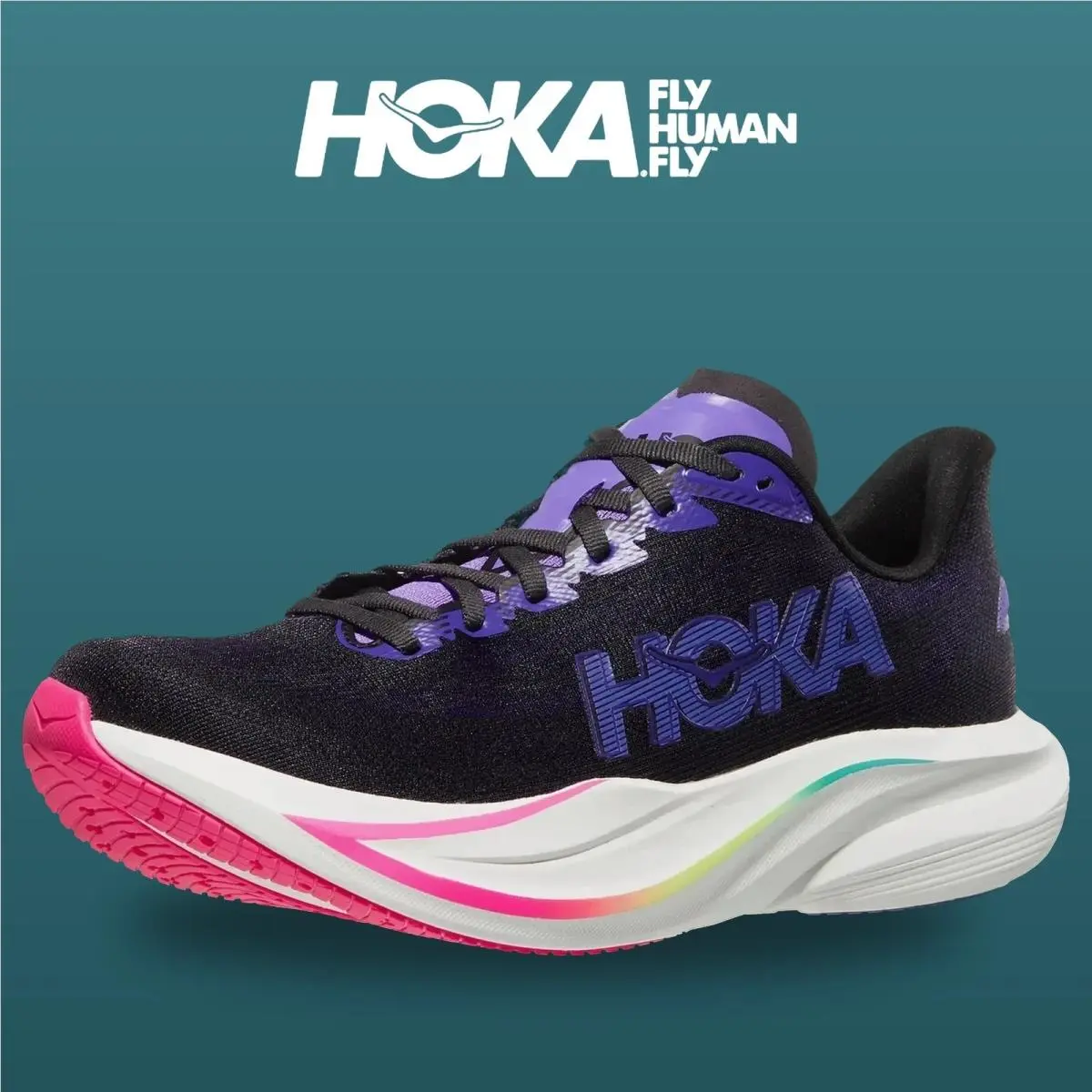 Hoka shoes - Mach 7 - Mach - 1171938-CKCS - Carbon Black/Cosmic Purple 6