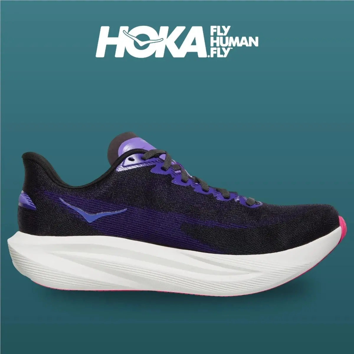 Hoka shoes - Mach 7 - Mach - 1171938-CKCS - Carbon Black/Cosmic Purple 7