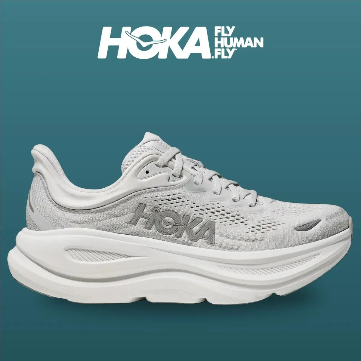 Hoka shoes - Bondi 9 - Bondi - 1162012-SDSTS - Stardust/Silver 8