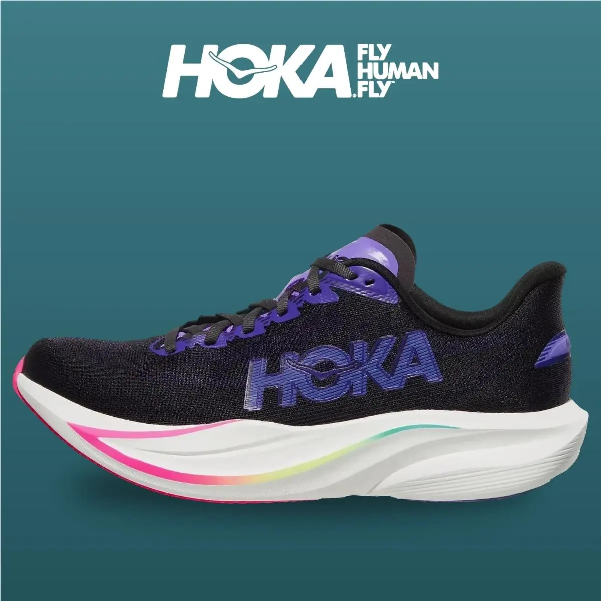 Hoka shoes - Mach 7 - Mach - 1171904-CKCS - Carbon Black/Cosmic Purple 5