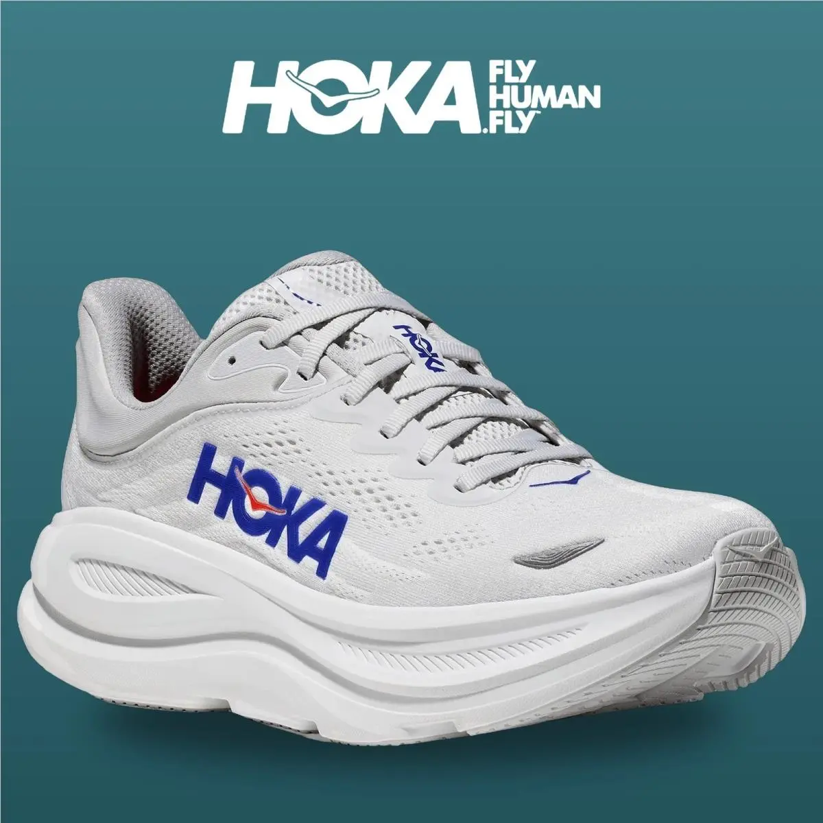 Hoka shoes - Bondi 9 - Bondi - 1162011-CYLT - Cosmic Grey/Ultramarine 4