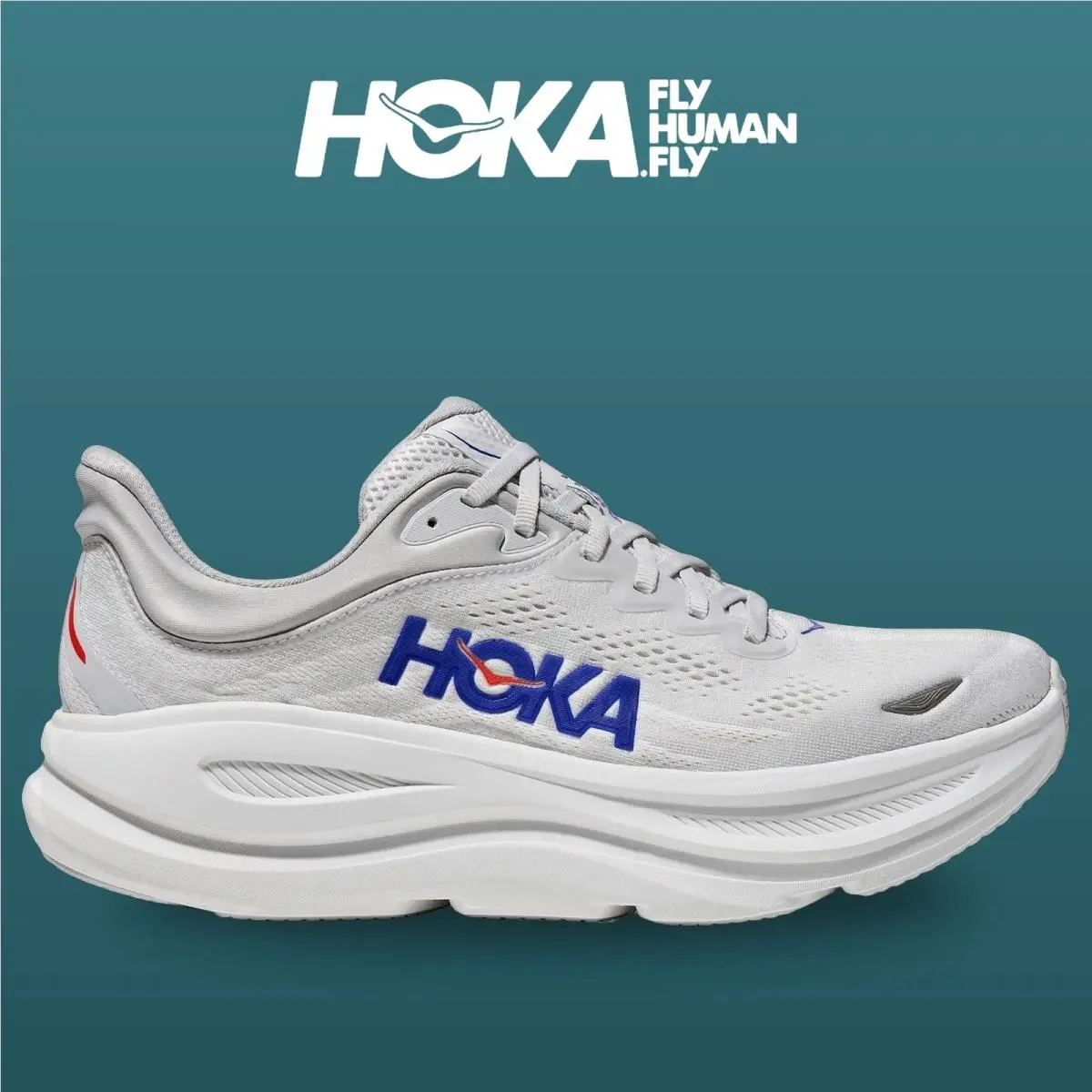 Hoka shoes - Bondi 9 - Bondi - 1162011-CYLT - Cosmic Grey/Ultramarine 8
