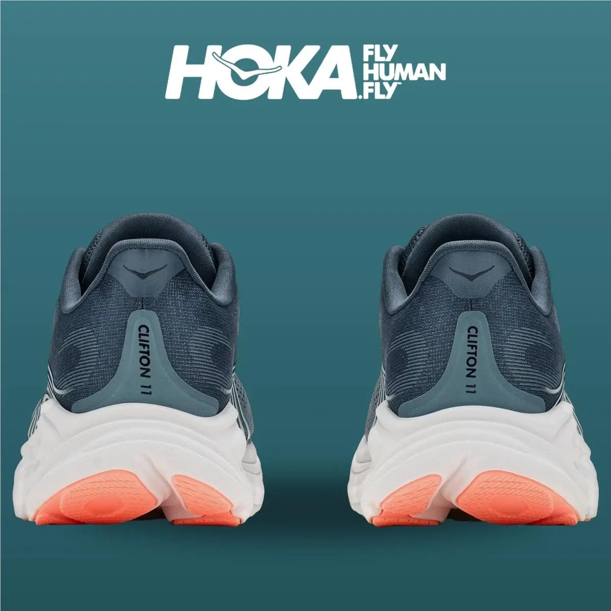 Hoka shoes - HOKA Clifton 11 Wide - Clifton Wide - 1176573-FYGL - Faded Navy/Glimmering Blue 3