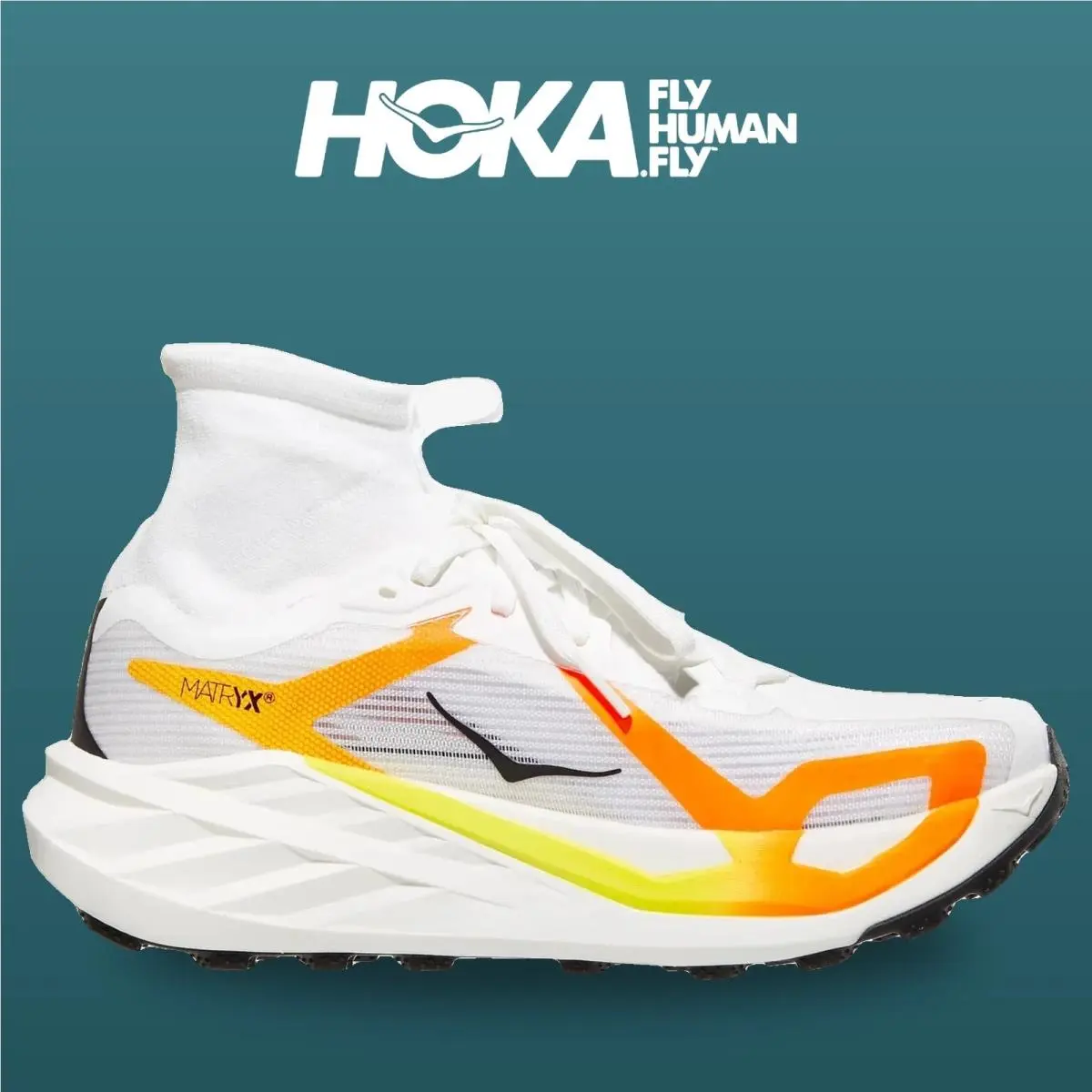Hoka shoes - Tecton X 4 - Tecton - 1176633-FNTN - Frost/Neon Tangerine 1