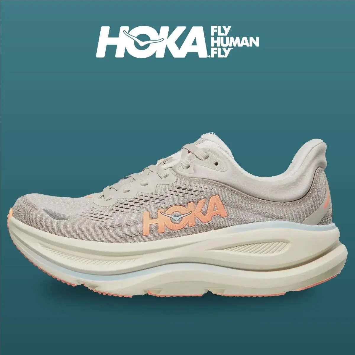 Hoka shoes - HOKA Bondi 9 Wide - Bondi Wide - 1162012-RRYM - River Rock Grey/Mineral Ore 6
