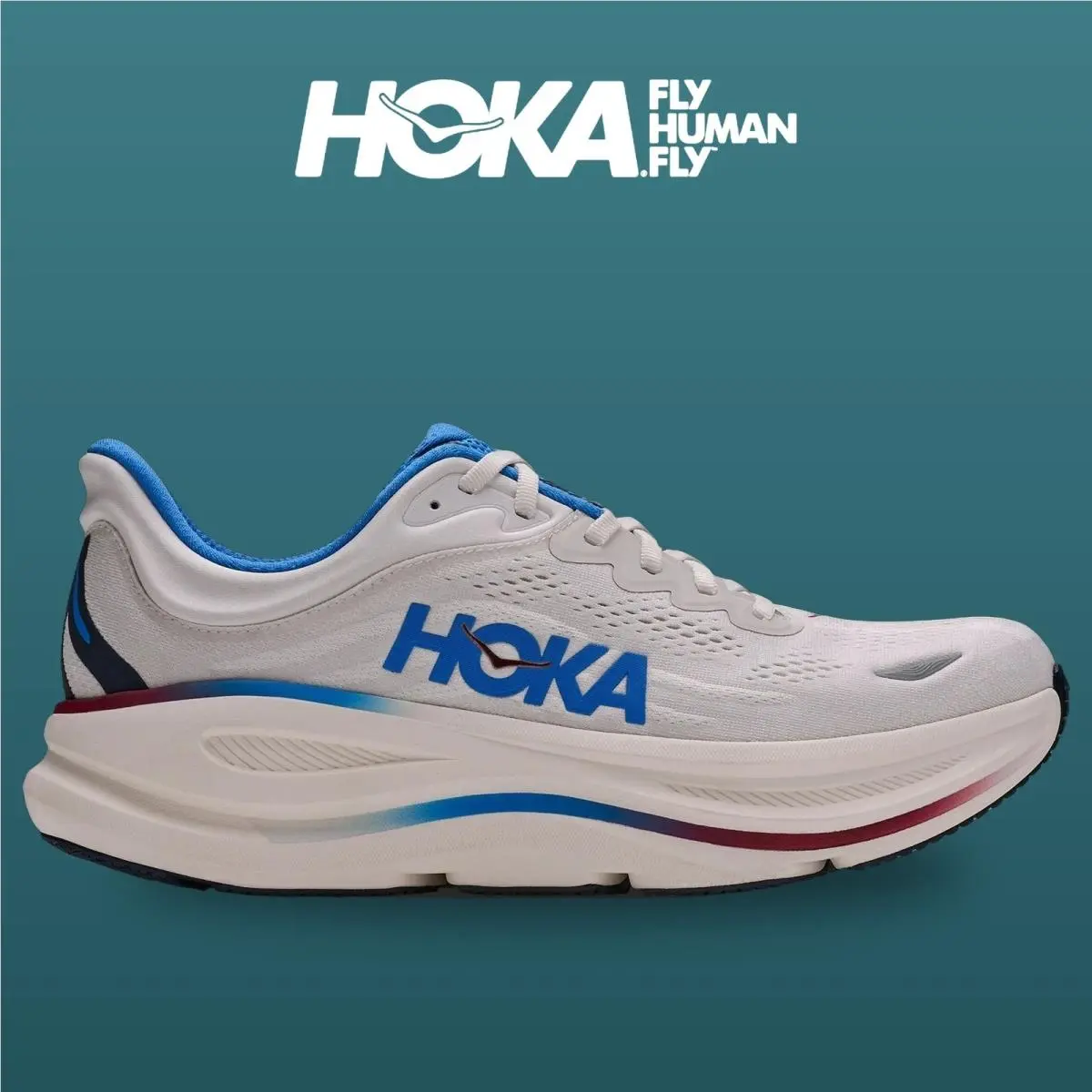Hoka shoes - Bondi 9 - Bondi - 1162011-GRTV - Grout/Varsity Navy 8
