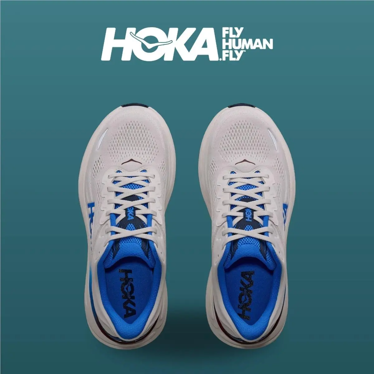 Hoka shoes - Bondi 9 - Bondi - 1162011-GRTV - Grout/Varsity Navy 10