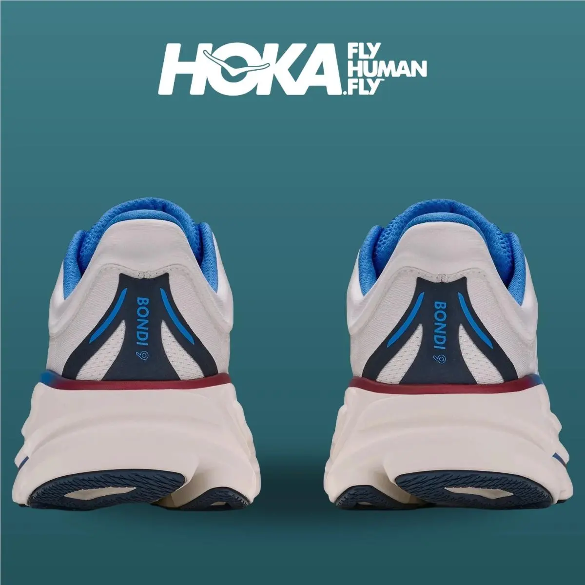 Hoka shoes - Bondi 9 - Bondi - 1162011-GRTV - Grout/Varsity Navy 12