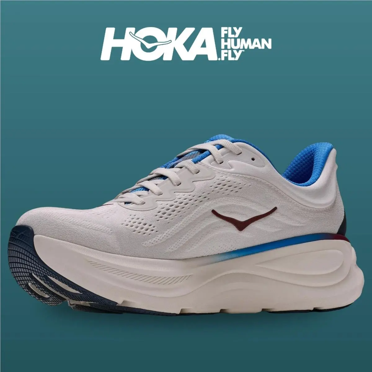 Hoka shoes - Bondi 9 - Bondi - 1162011-GRTV - Grout/Varsity Navy 14