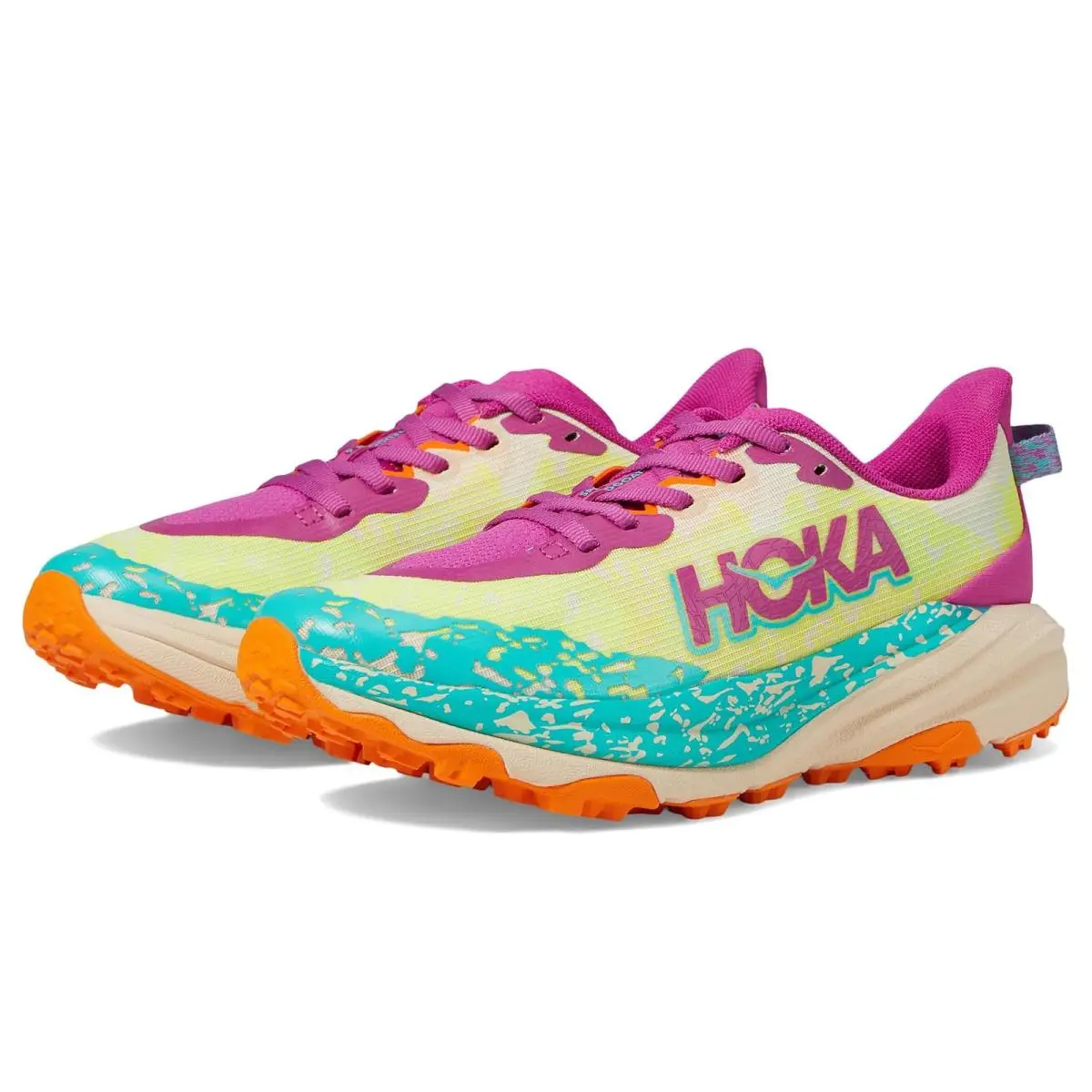 Unisex Sneakers Athletic Shoes Hoka Kids Speedgoat 6 Big Kid