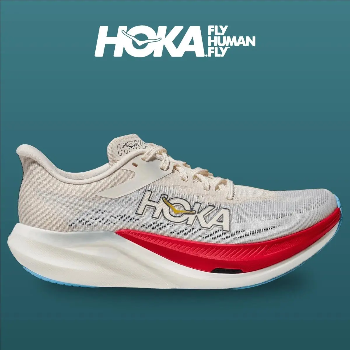Hoka shoes - Rocket X 3 - Rocket - 1168724-ARFR - Alabaster/Frost 8