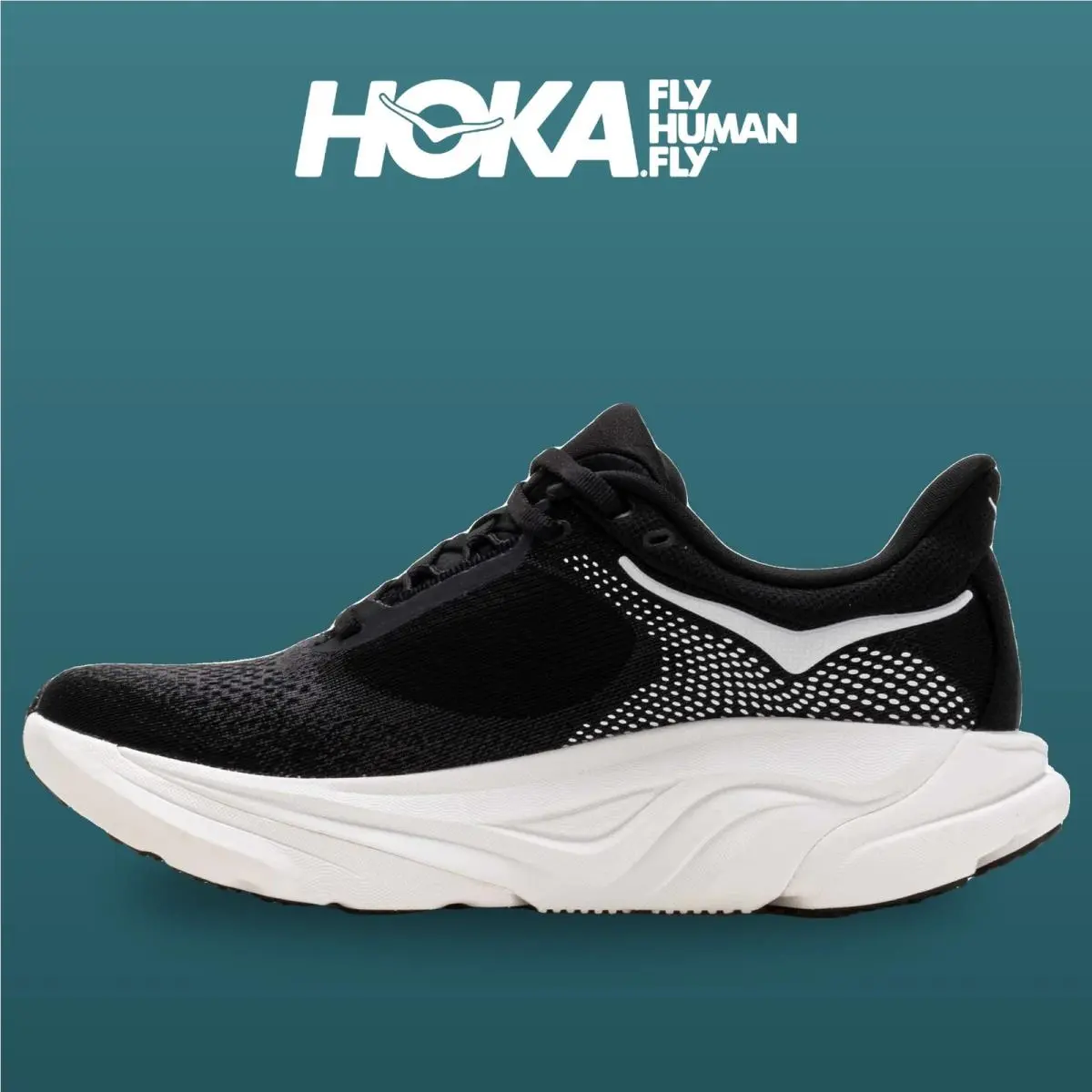 Hoka shoes - Arahi 9 - Arahi - 1176531-BWHT - Black/White 7
