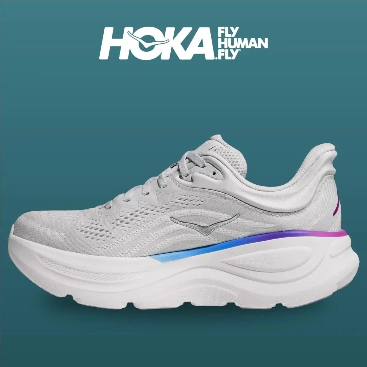 Hoka shoes - Bondi 9 - Bondi - 1162012-CYWH - Cosmic Grey/White 11