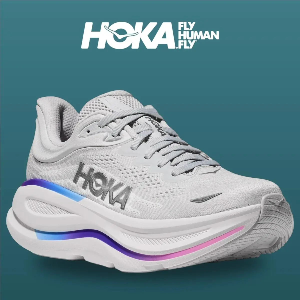 Hoka shoes - Bondi 9 - Bondi - 1162012-CYWH - Cosmic Grey/White 13