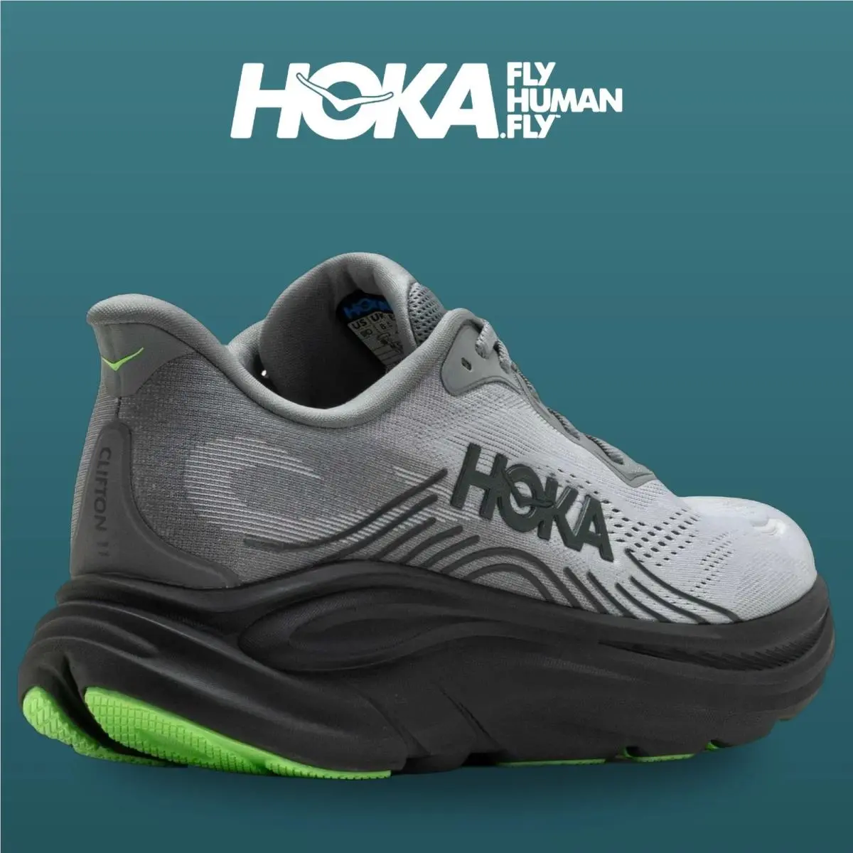 Hoka shoes - HOKA Clifton 11 Extra Wide - 1176572-GLCT - Galactic Grey/Stardust 4