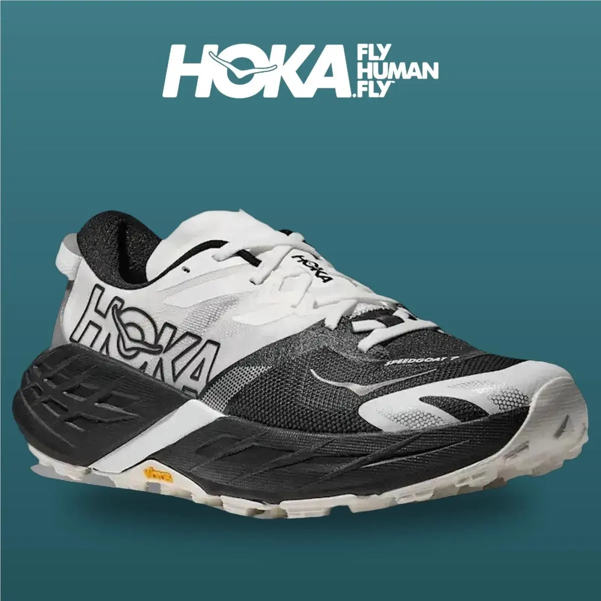 Hoka shoes - Speedgoat 7 - Speedgoat - 1171928-BWHT - Black/White 10