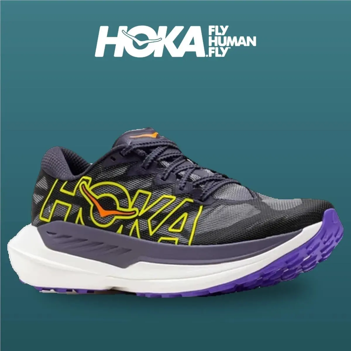 Hoka shoes - Rocket X - Rocket - 1176330-SNNN - Squid Ink/Neon Nebula 3
