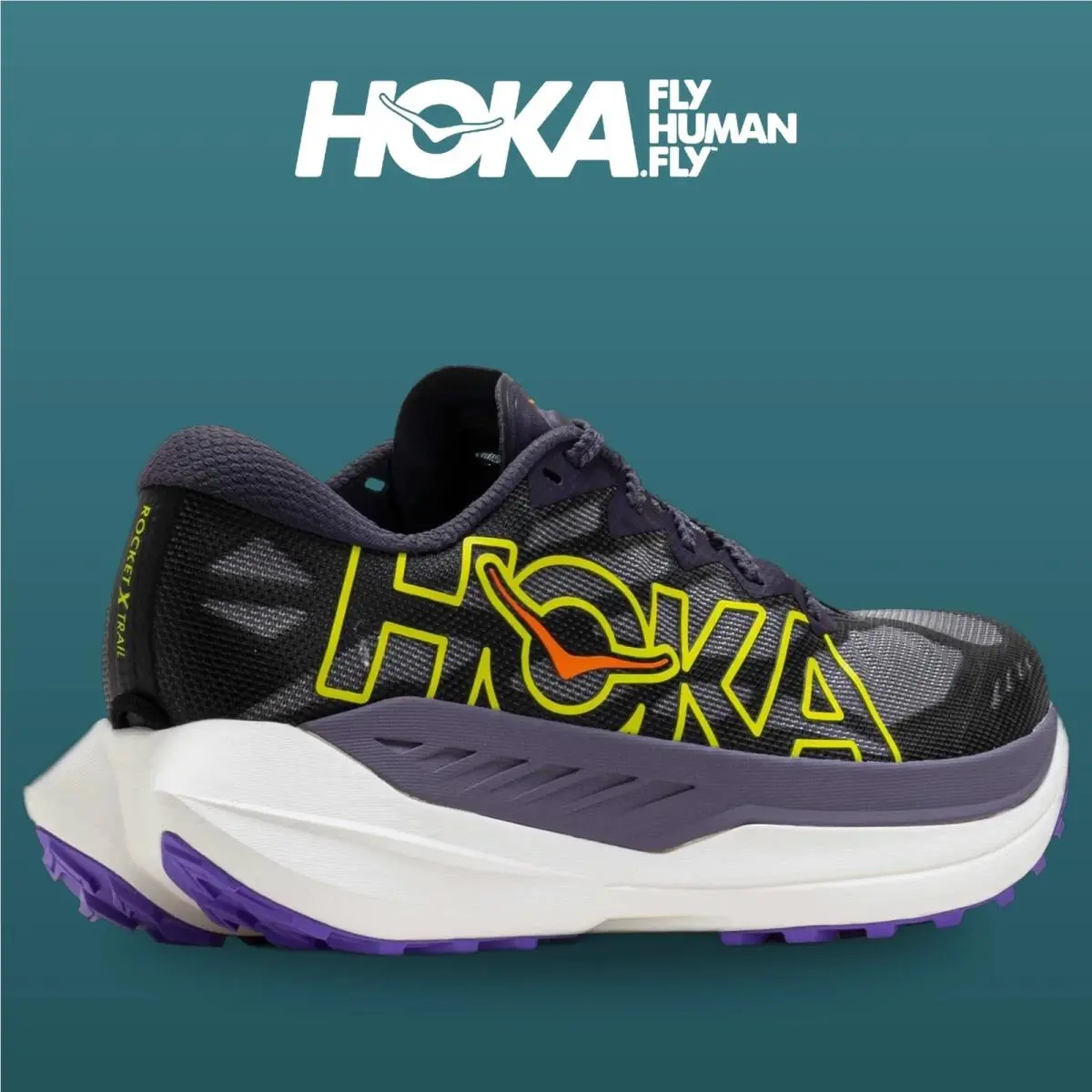 Hoka shoes - Rocket X - Rocket - 1176330-SNNN - Squid Ink/Neon Nebula 4