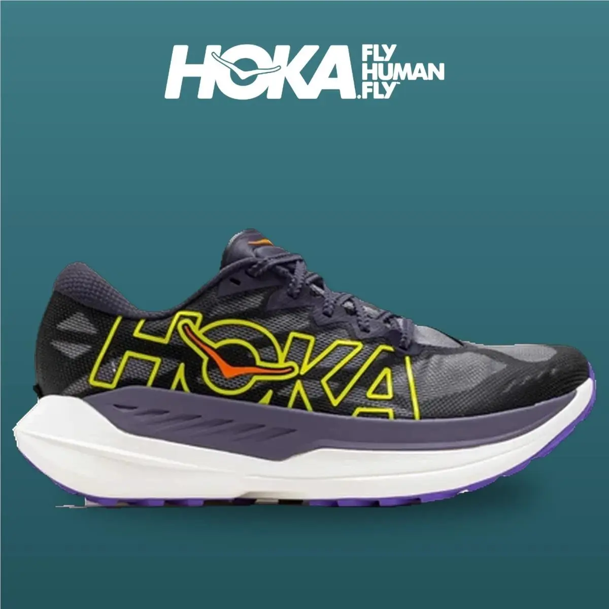 Hoka shoes - Rocket X - Rocket - 1176330-SNNN - Squid Ink/Neon Nebula 6