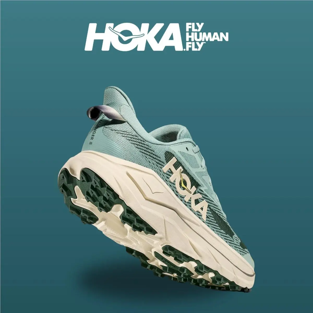 Hoka shoes - HOKA Challenger 8 Wide - Challenger Wide - 1168716-JDT - Jade/Truffle Salt 15