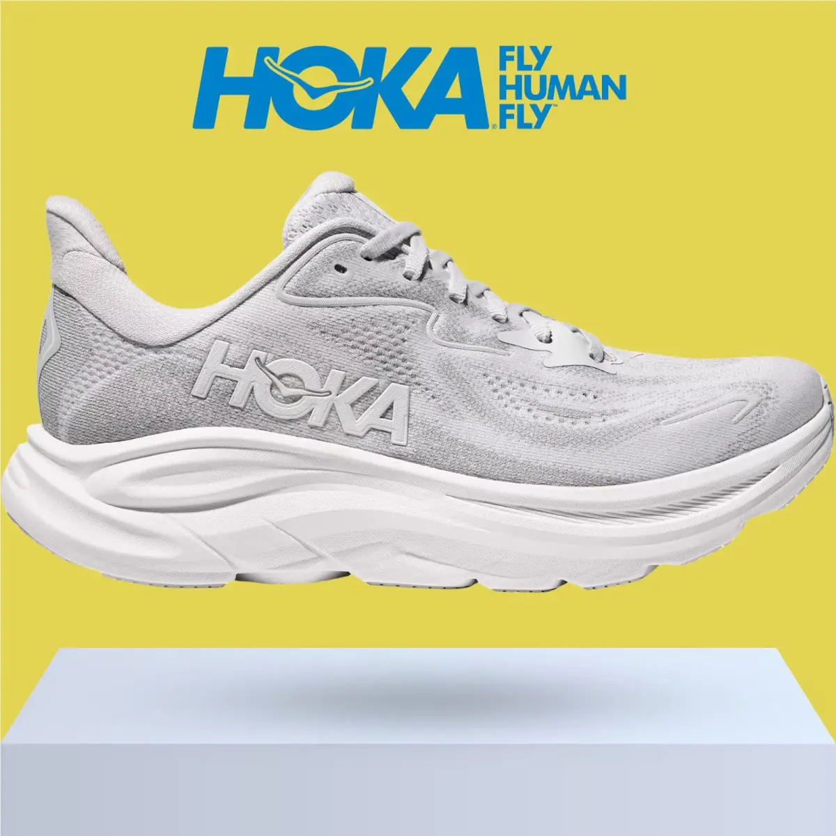 Hoka shoes - Hoka One One Clifton 10 - Black/White 14