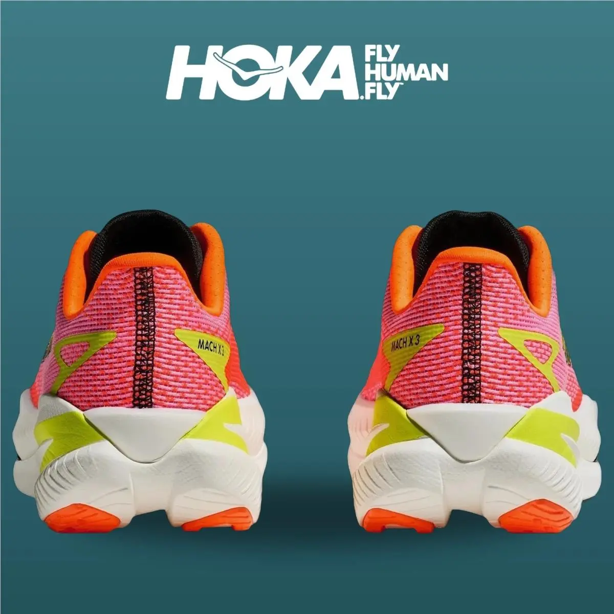 Hoka shoes - Mach X 3 - Mach - 1168721-NNRS - NeonRose/NeonTangerine 5