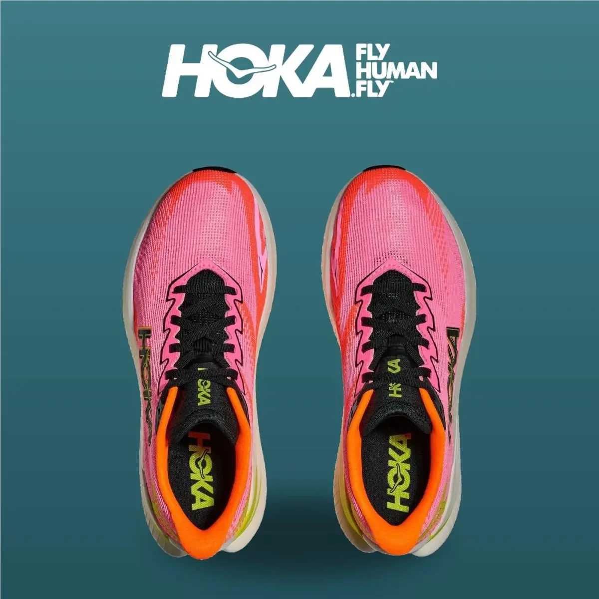 Hoka shoes - Mach X 3 - Mach - 1168721-NNRS - NeonRose/NeonTangerine 13