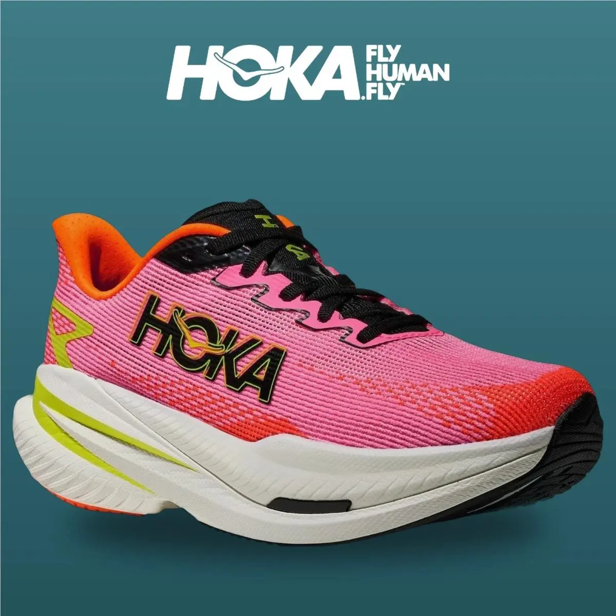 Hoka shoes - Mach X 3 - Mach - 1168721-NNRS - NeonRose/NeonTangerine 17
