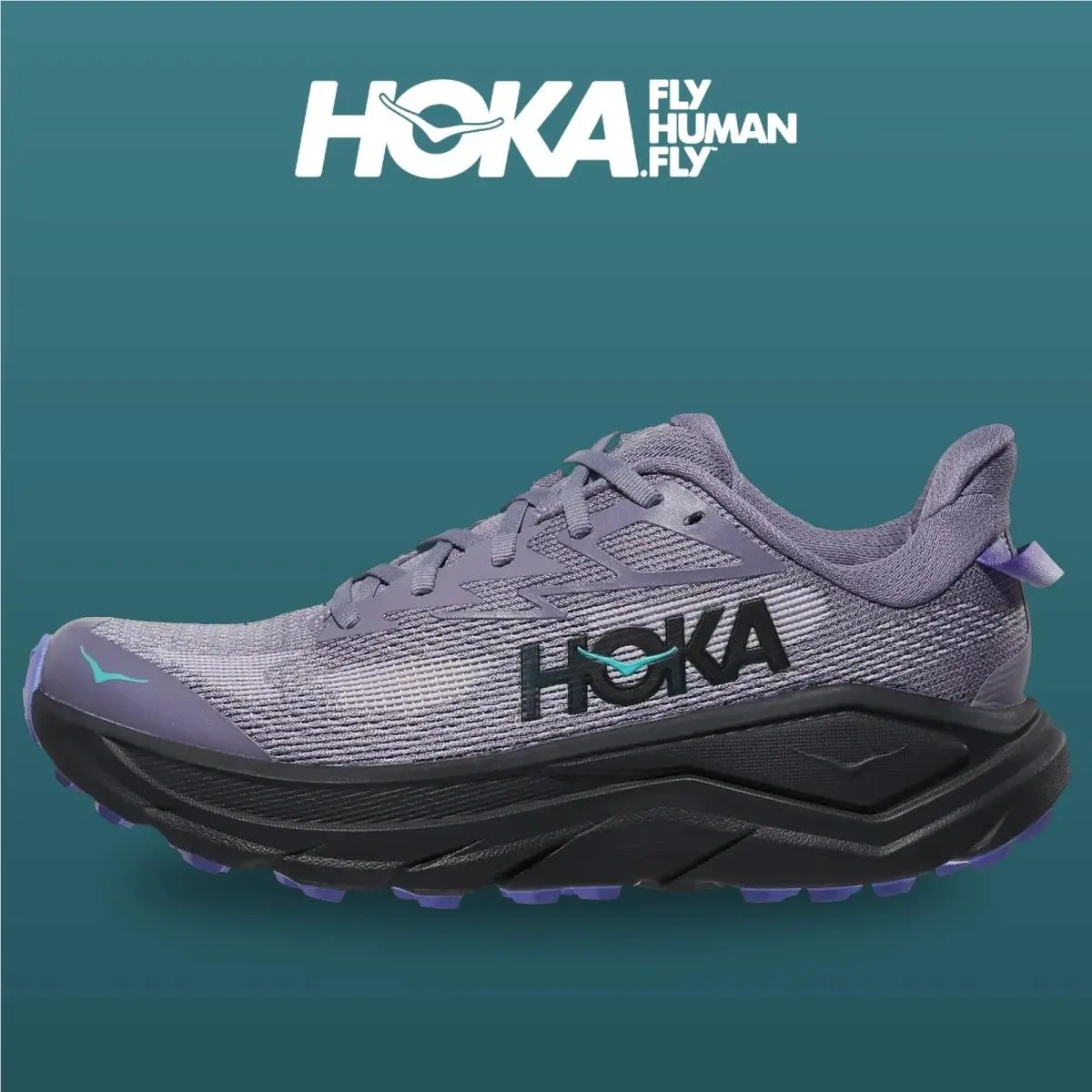 Hoka shoes - Challenger 8 - Challenger - 1168717-PGB - Purple Fog/Black 5