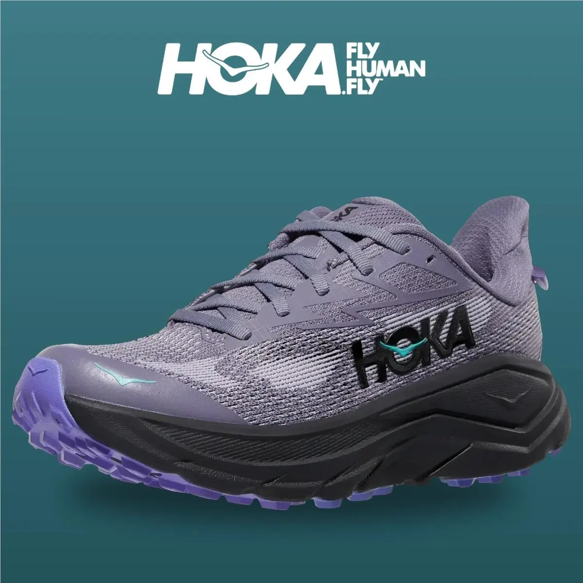 Hoka shoes - Challenger 8 - Challenger - 1168717-PGB - Purple Fog/Black 6
