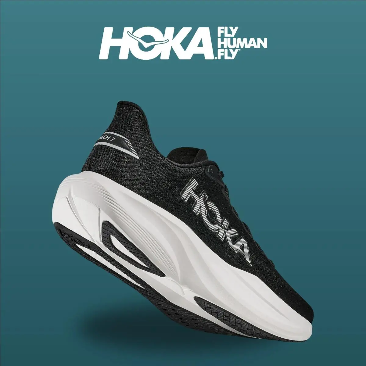 Hoka shoes - HOKA Mach 7 Wide - Mach Wide - 1171938-BWHT - Black/White 15