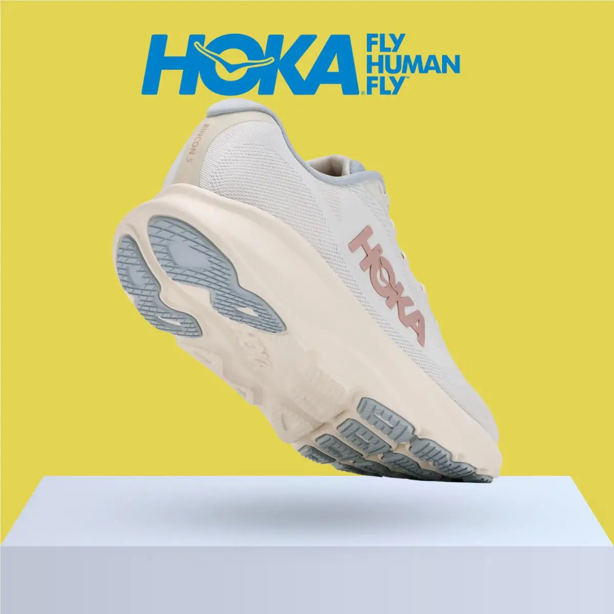 Hoka shoes - Hoka One One Rincon 5 - Alabaster/Mineral Blue 8