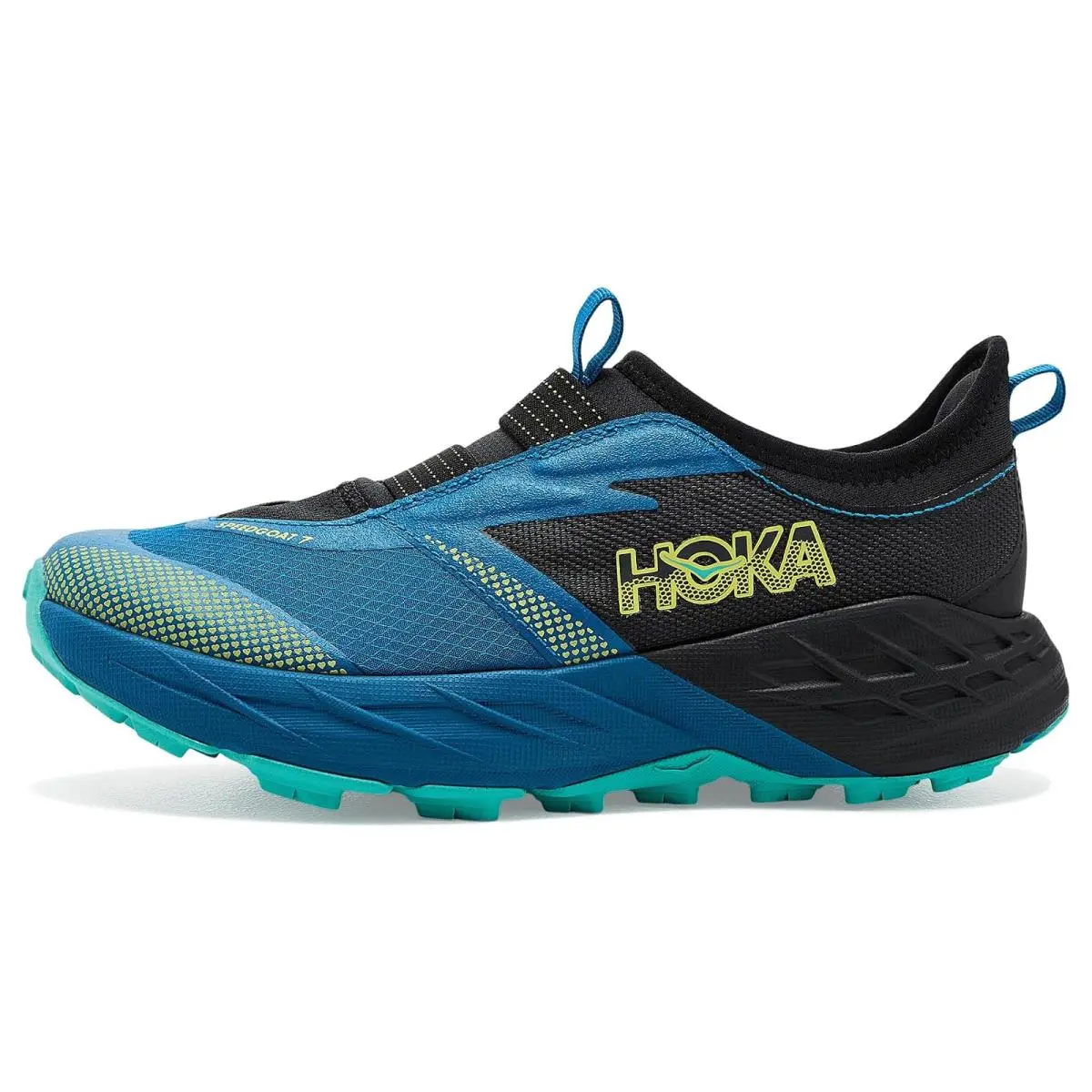Hoka shoes - Black/Night Glow Blue 9