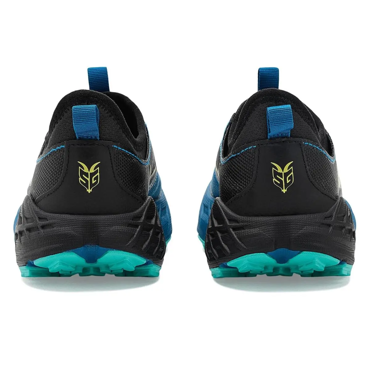 Hoka shoes - Black/Night Glow Blue 12