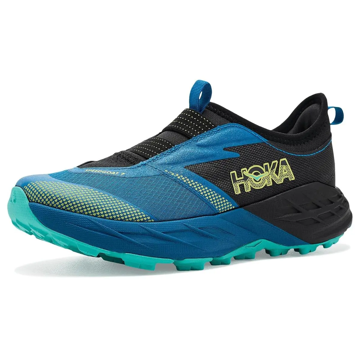 Hoka shoes - Black/Night Glow Blue 6