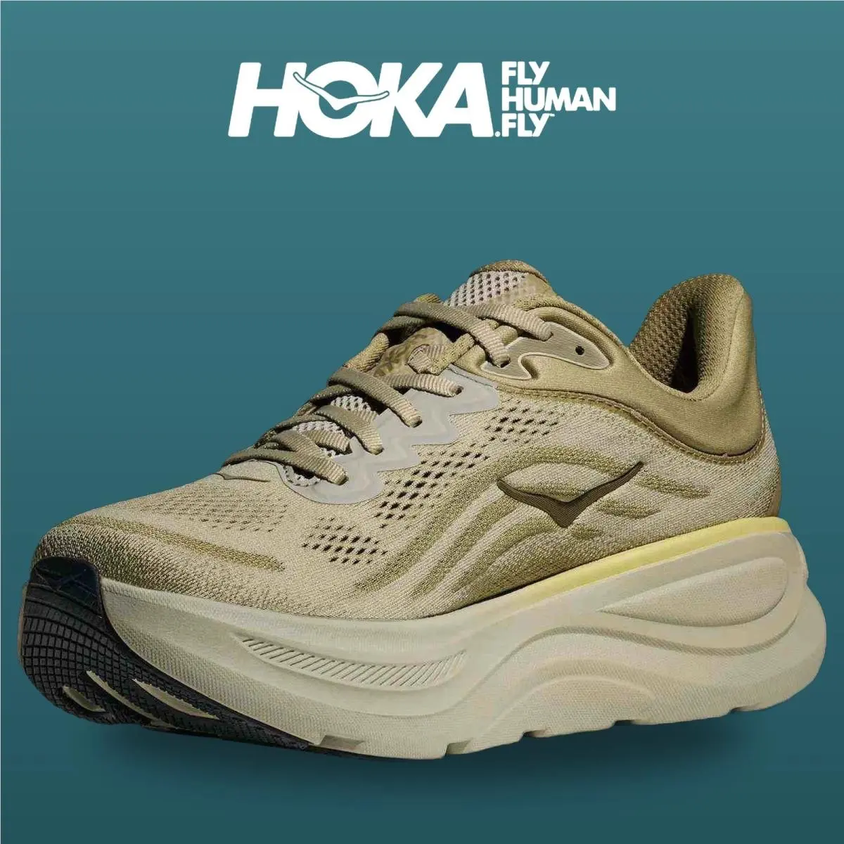Hoka shoes - Bondi 9 - Bondi - 1162011-GSSL - Grassland/Oyster Mushroom 0