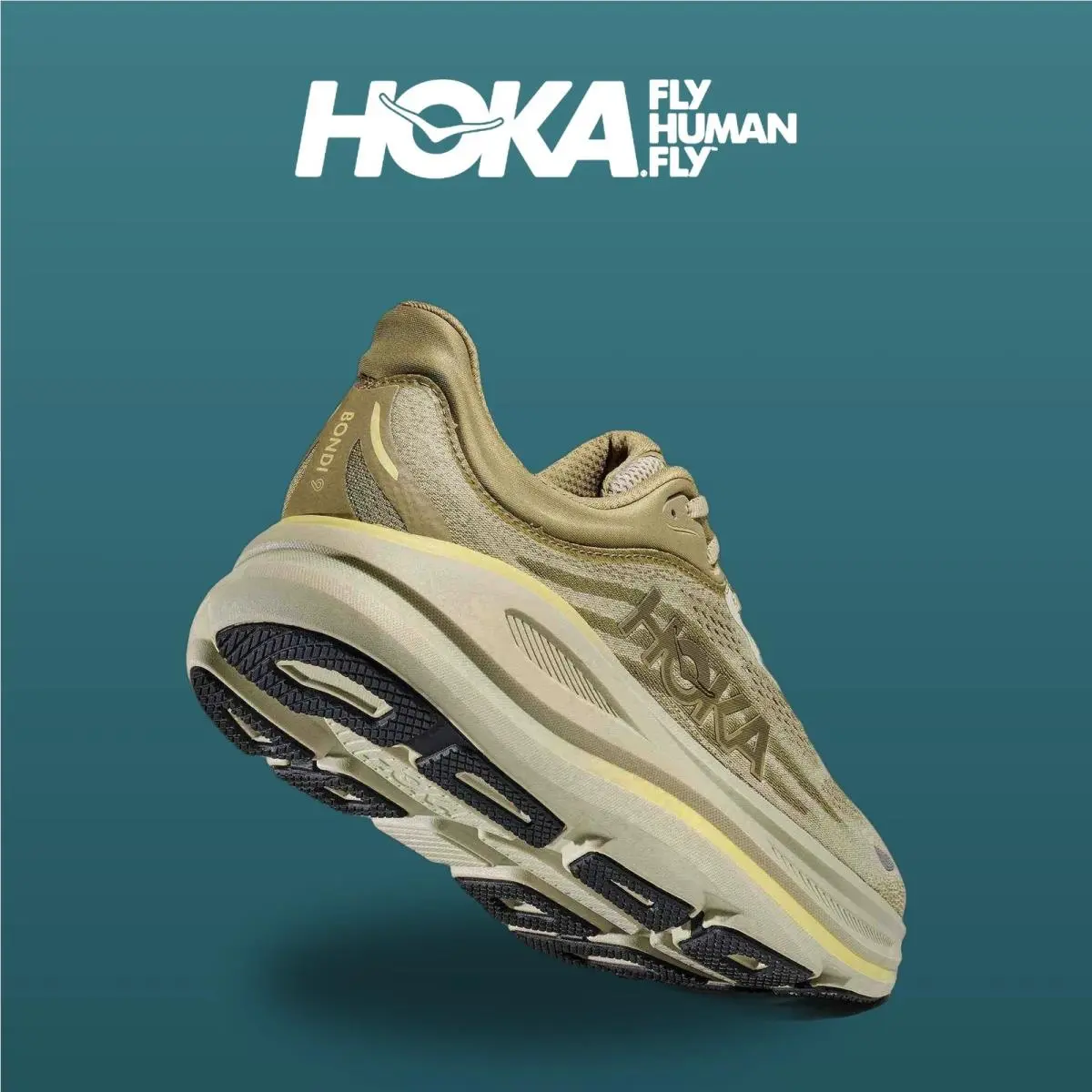 Hoka shoes - Bondi 9 - Bondi - 1162011-GSSL - Grassland/Oyster Mushroom 1
